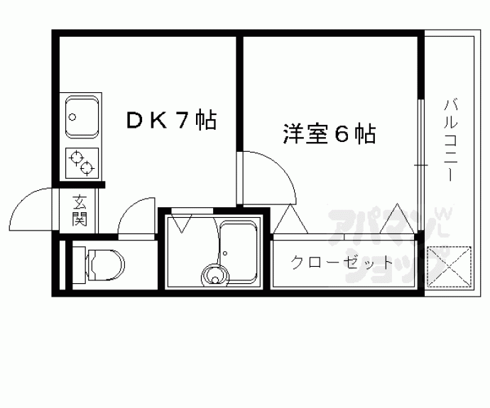 【榊田マンション】間取