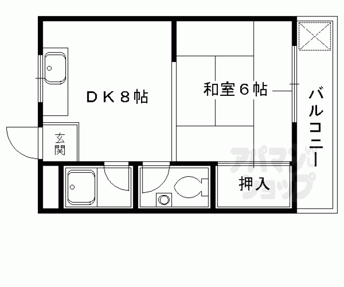 【榊田マンション】間取