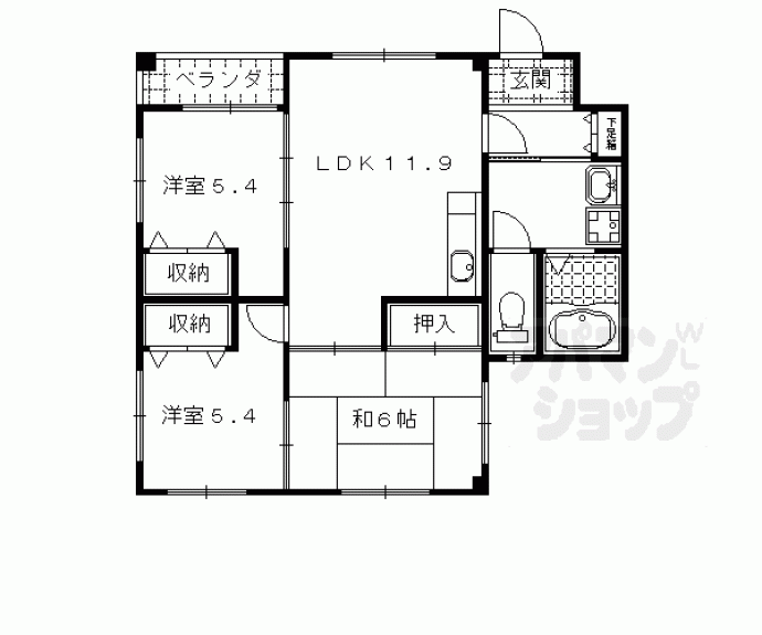 【八久ホーム（ファミリータイプ）】間取
