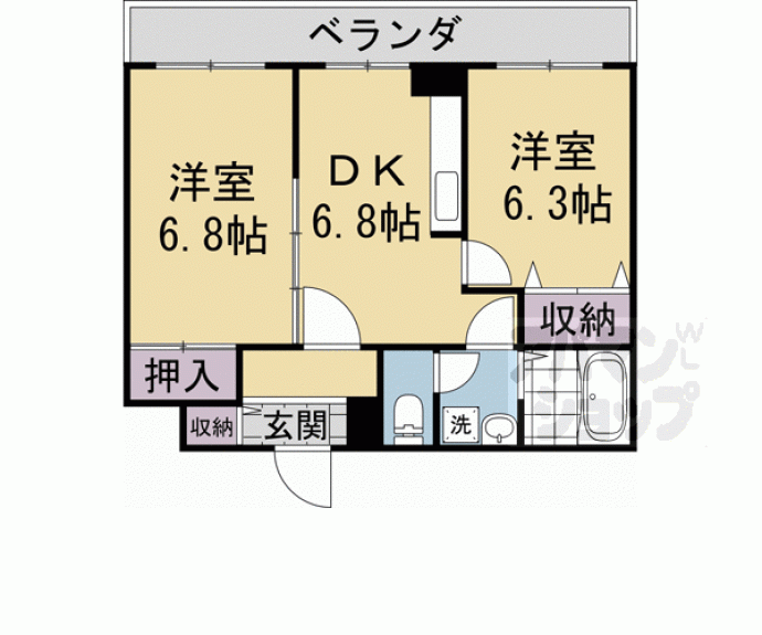 【サン・フローラ洛北】間取