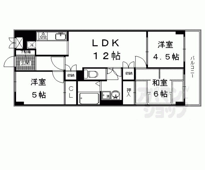 【紫野スカイハイツ】間取