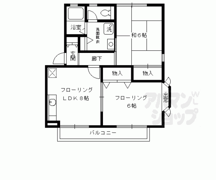 【ハイカムール西賀茂】間取