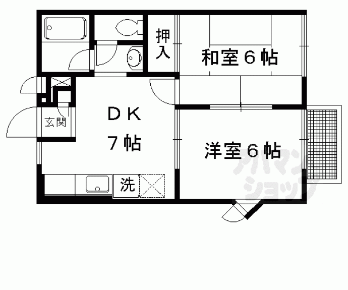 【ラフォーレダイゴＢ棟】間取