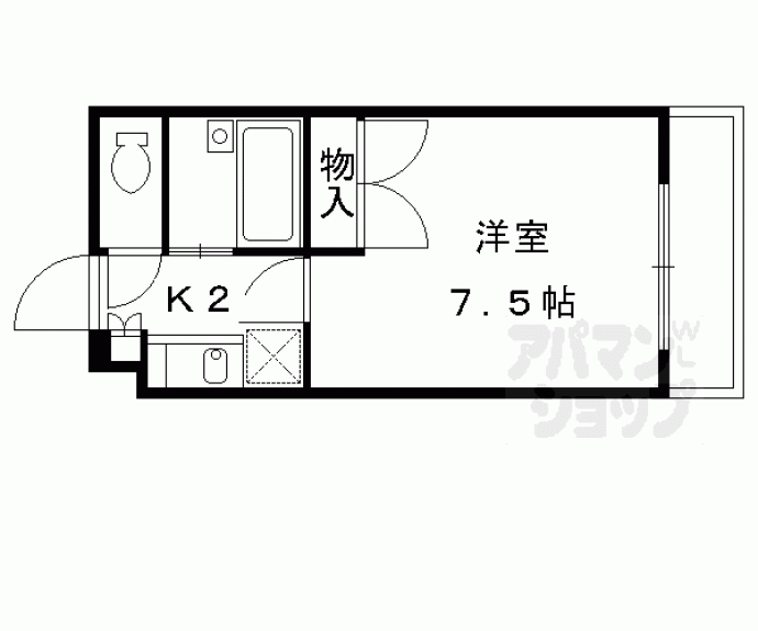 【カーサフォレスト西賀茂】間取