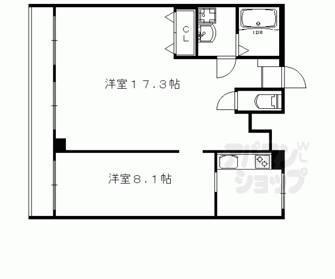 【ＣＬＡＳＫＡ衣笠】間取