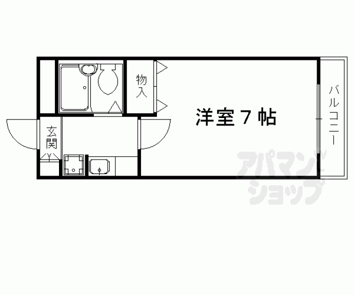 【ロイヤルヒルズ鷹ヶ峯】間取