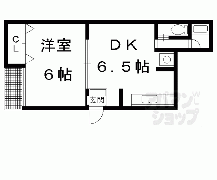 【サンハウス紫野】間取