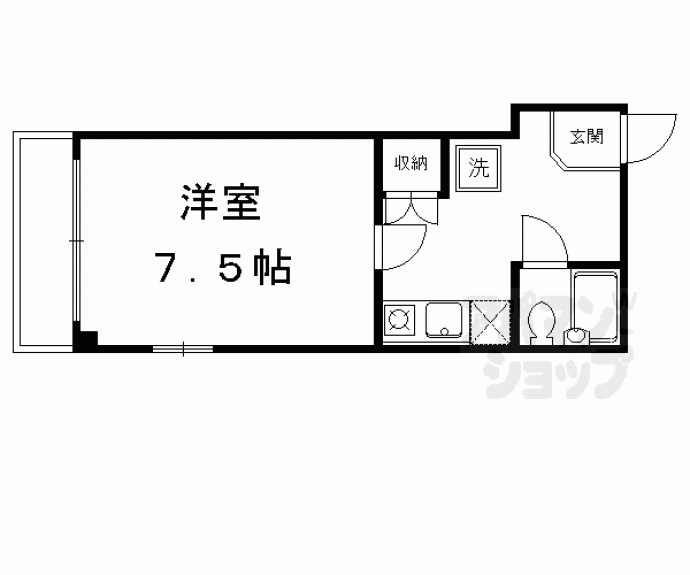 【サントーレ紫野】間取