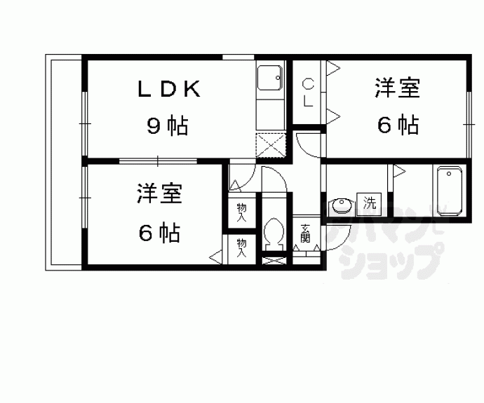 【グリーンハイツ西賀茂Ａ・Ｂ】間取