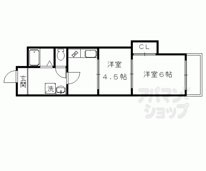 【京都ノーザンフラット】間取