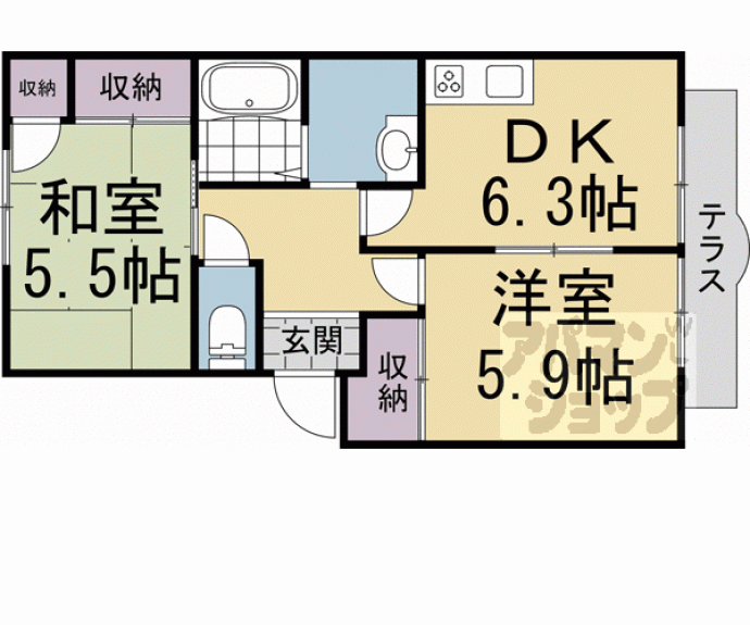 【パティオ・モア西賀茂】間取