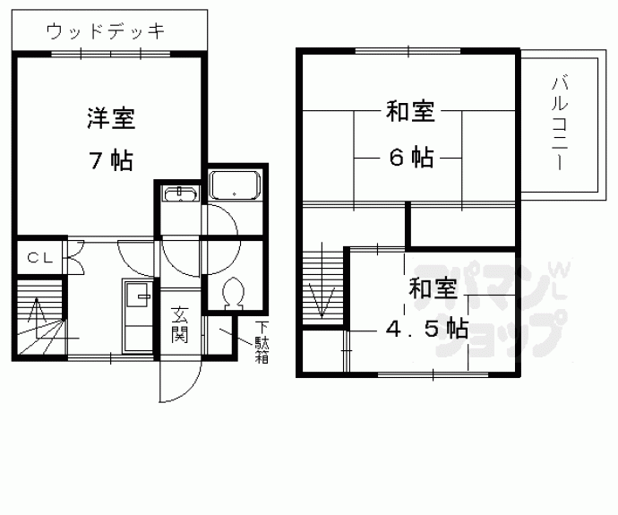 【紫竹西大門町貸家】間取