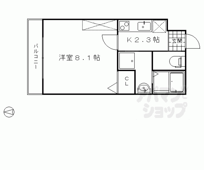 【ＭＥＳＡ　ＶＥＲＤＥ　御園橋　Ａ棟】間取