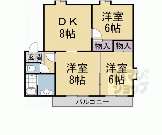 【フォーシーズンＫＩＫＵＳＵＩ】間取