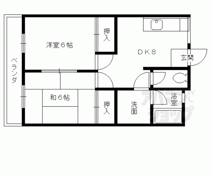 【ハイツ滝川】間取