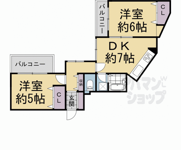 【メイゾン衣笠】間取