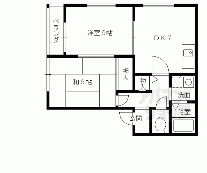 【ドミール北山】間取