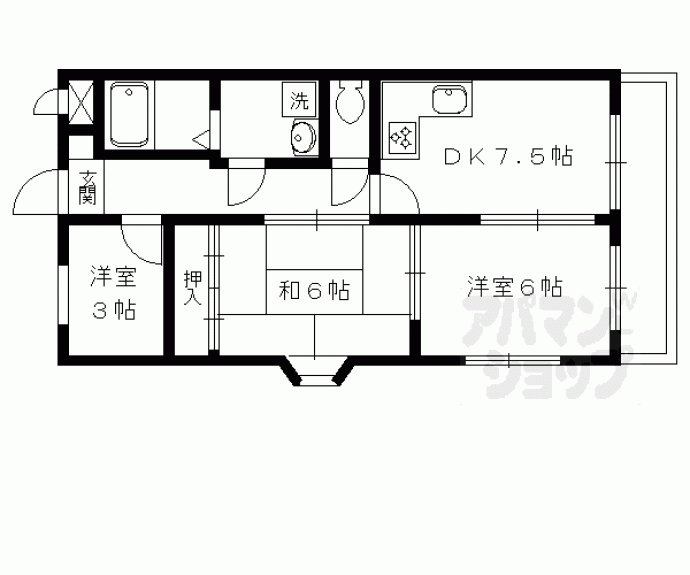 【パークサイド仙】間取