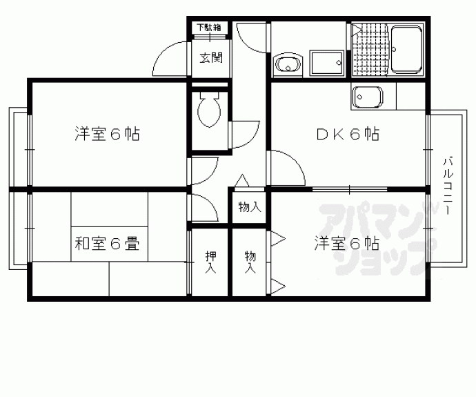 【ヴェルデネロカミガモ】間取