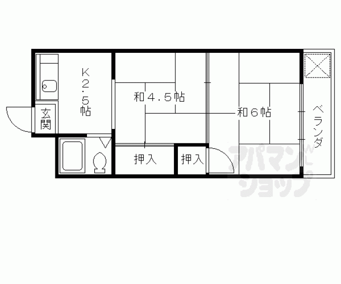 【イナイ第一コーポ】間取