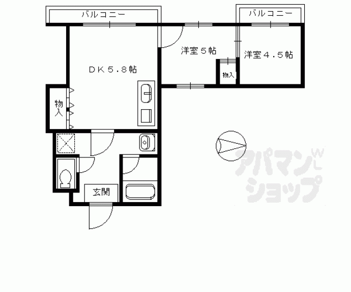 【ファーストコート紫竹】間取