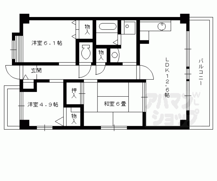 【カステッロ北山】間取