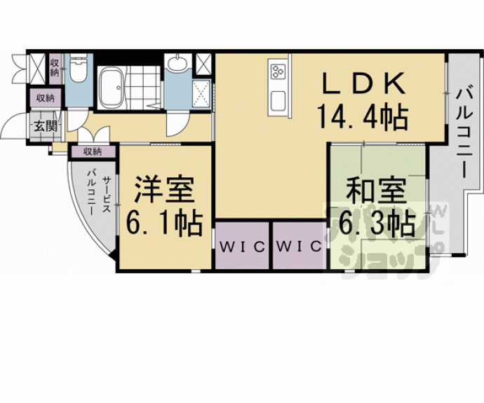 【パヴォーネ・植物園】間取