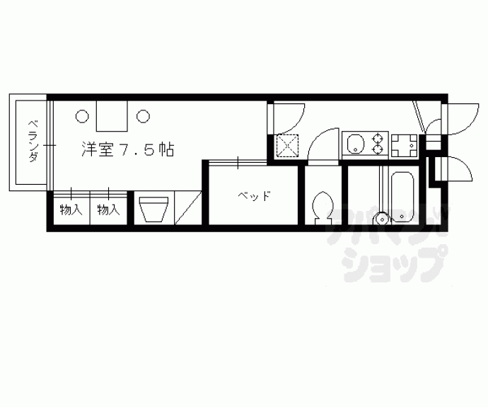 【レオパレスナイズ紫竹】間取