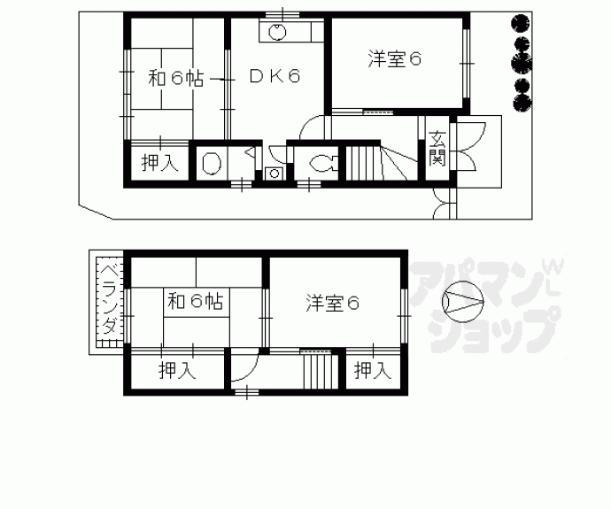 【上賀茂畔勝町貸家７７－３】間取