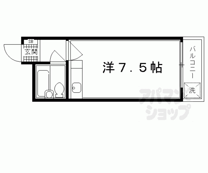 【Ｓｉｎｇｌｅ　Ｑｕａｒｔｅｒｓ　西賀茂】間取