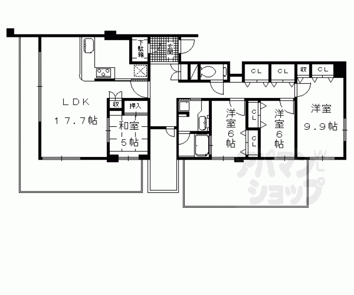【ユニーブル京都紫野】間取