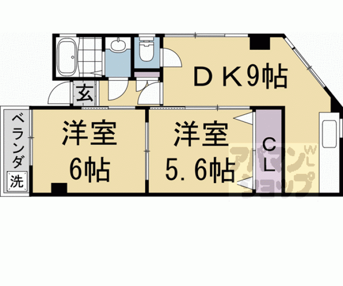 【ジュネス紫竹】間取