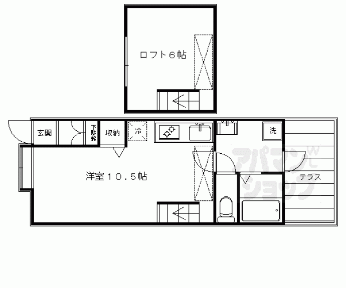 【テラスハウス紫明】間取