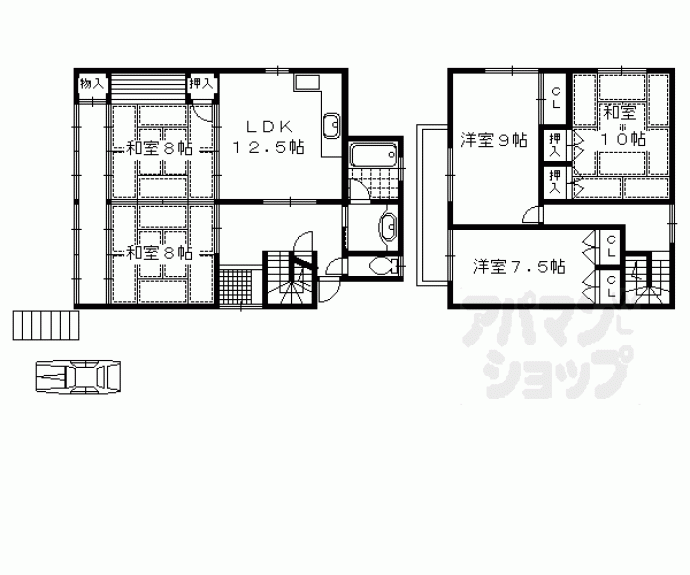 【上賀茂神山町貸家】間取