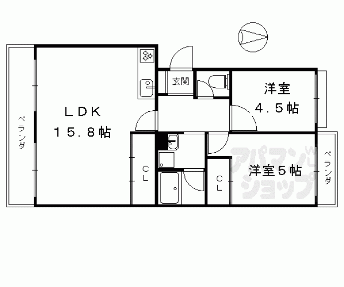 【ヴィラ衣笠】間取