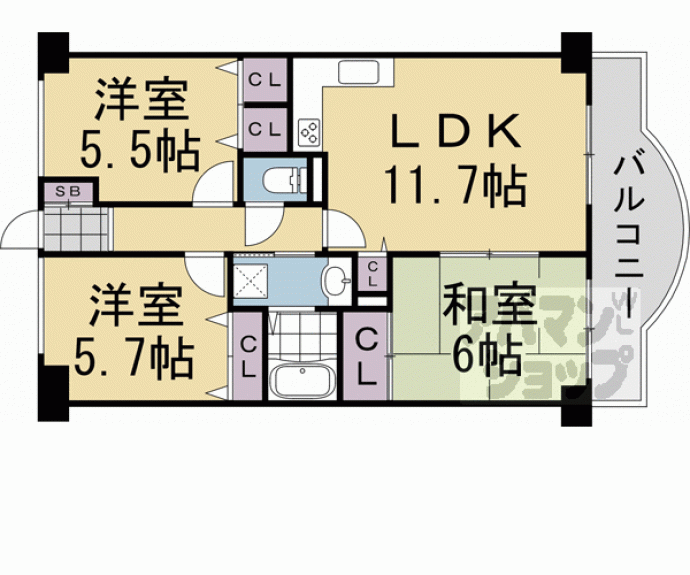 【パラドール北山】間取