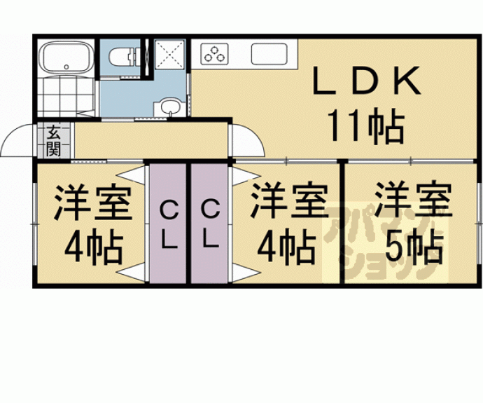 【衣笠グリーンハイツ】間取