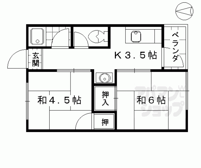 【西賀茂ハイツ】間取