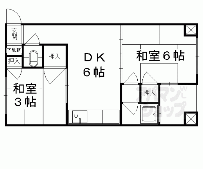 【衣笠ヴィラ】間取