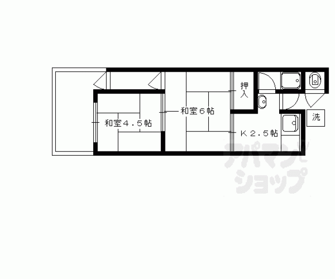 【大野貸家】間取