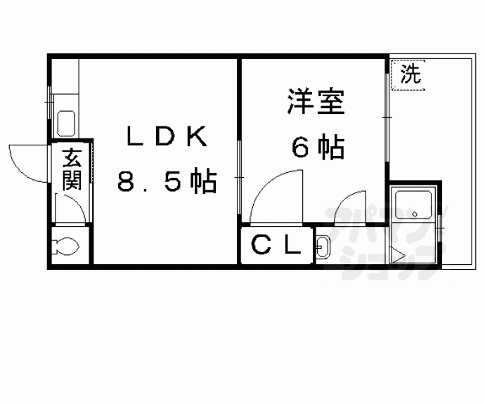 【マンションニュー北山】間取