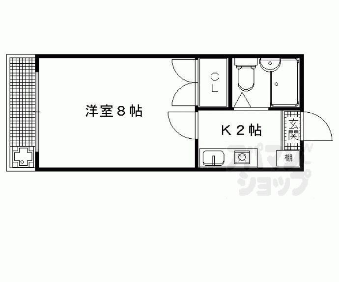 【衣笠ハイツ司】間取