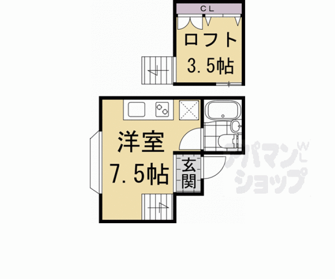 【クゥアトル京都Ⅱ】間取