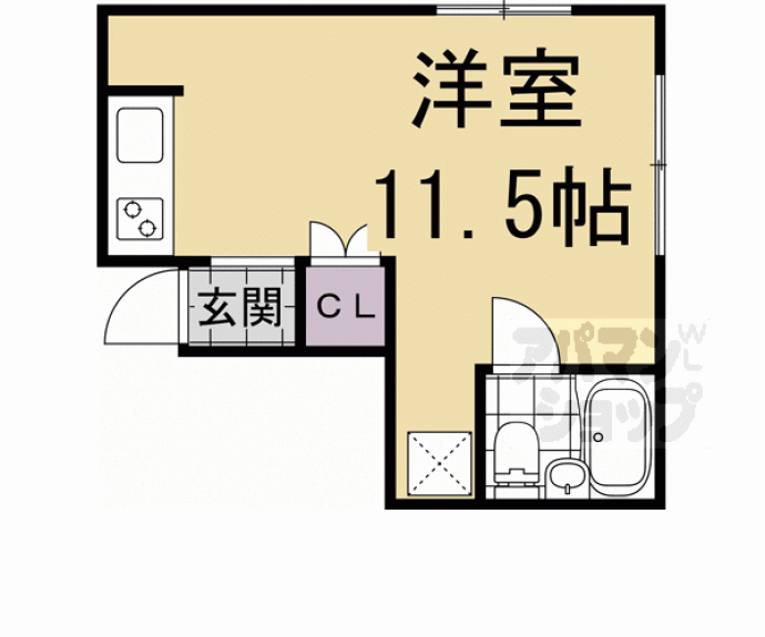 【クゥアトル京都Ⅱ】間取