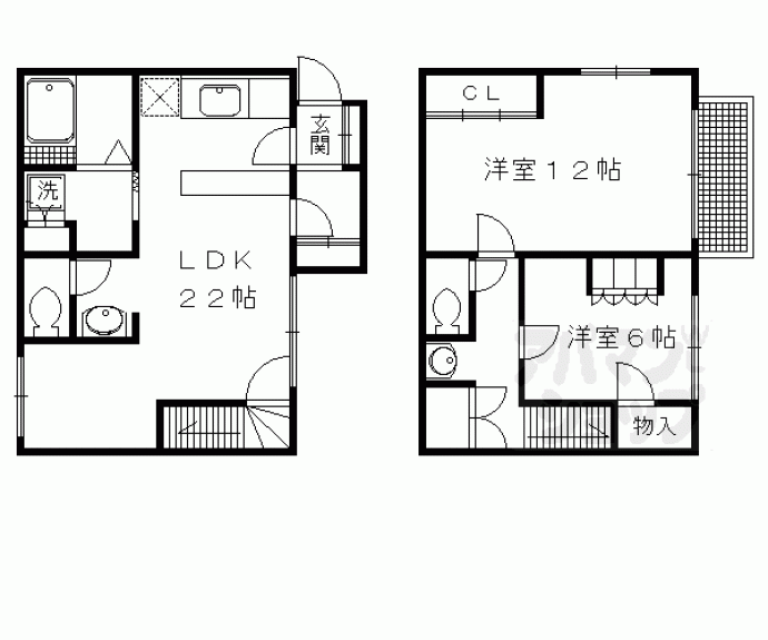 【上堀川貸家】間取