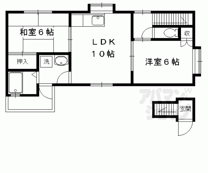 【テラスハウス紫竹西南町】間取