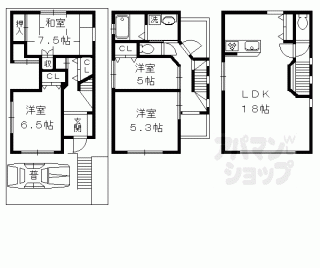 【紫野北舟岡町貸家】