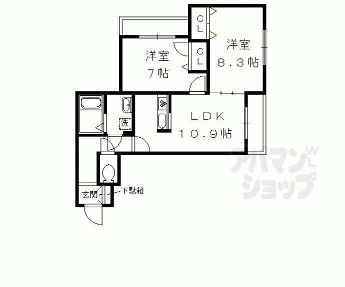 【リバークレスト舟山】間取