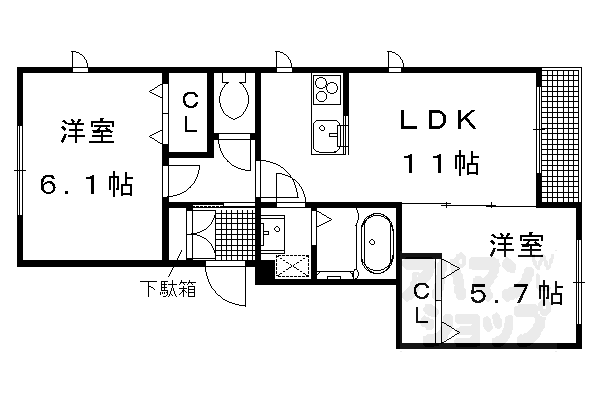 【Shining Terrace 西賀茂】間取
