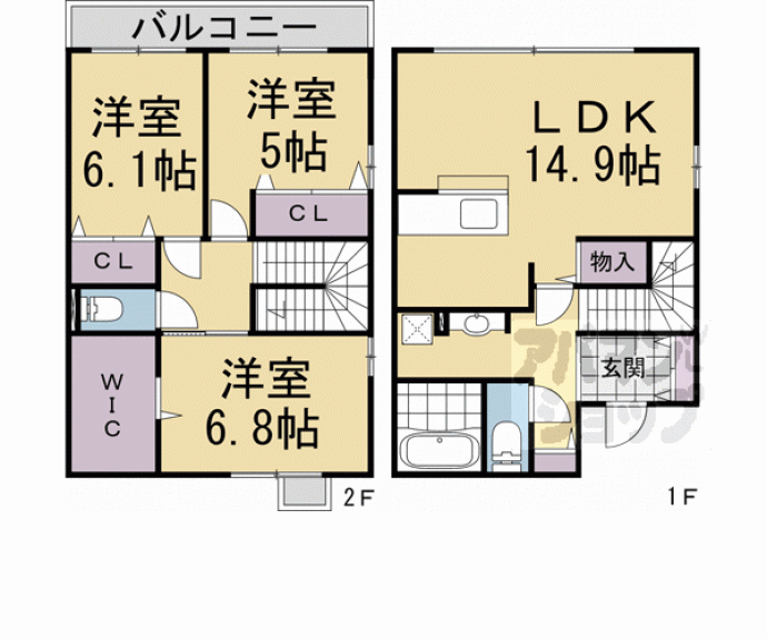 【クレール堀川】間取